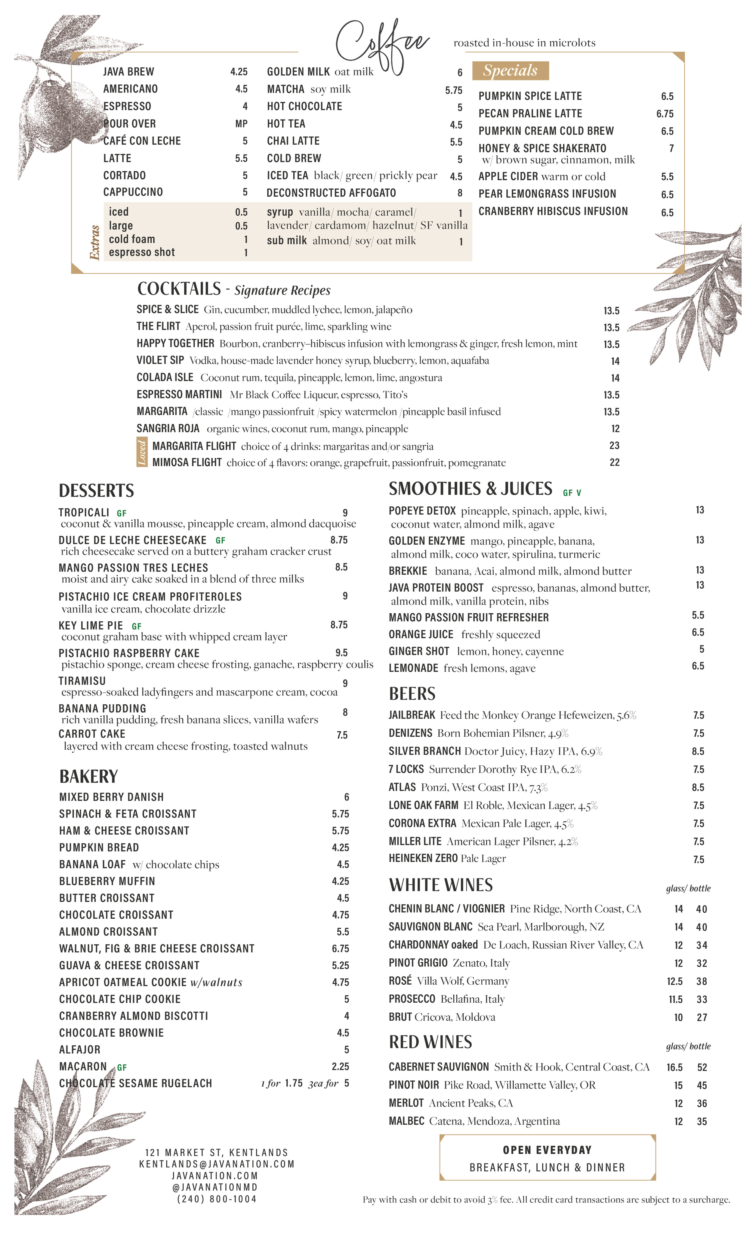 Kentlands Menu - Page 2