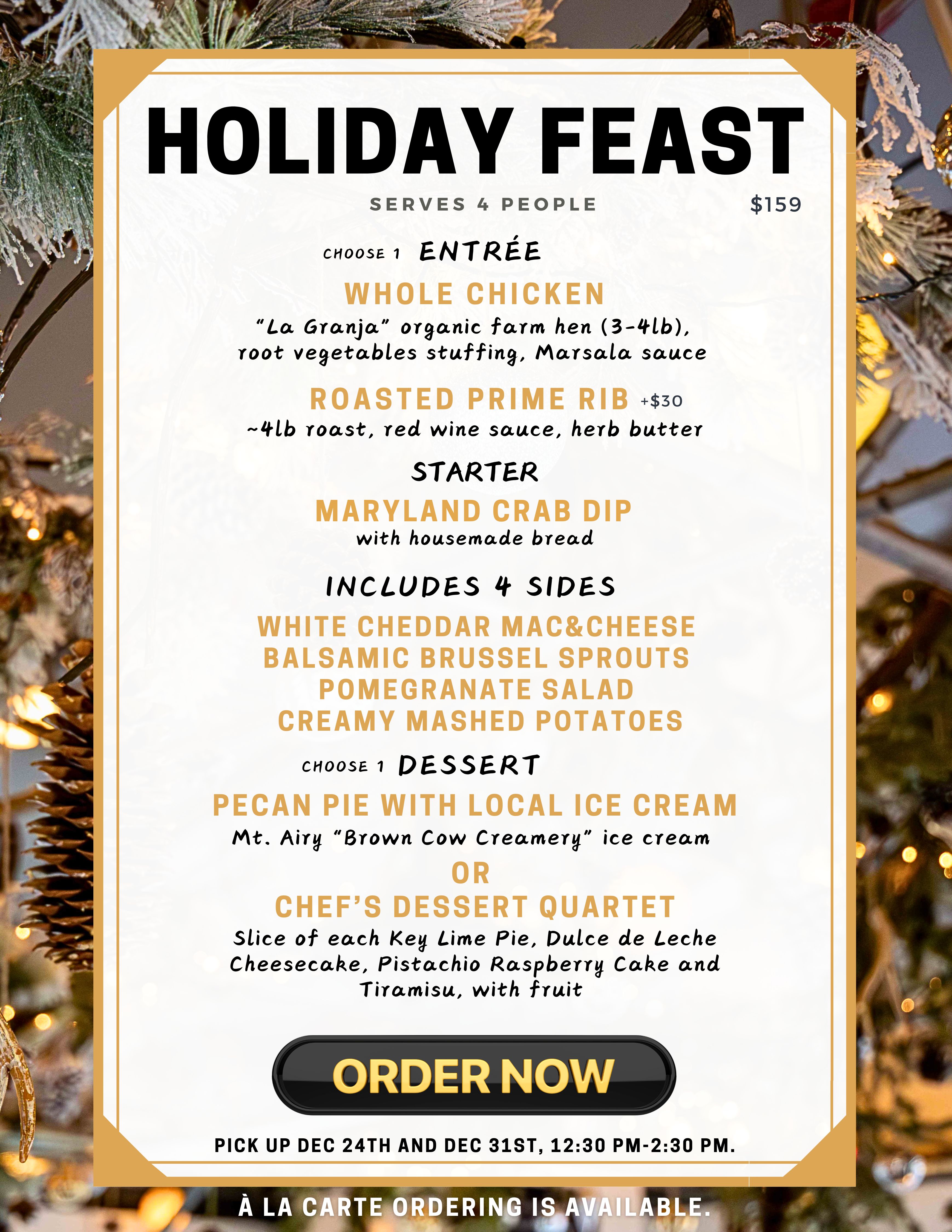 Holiday Catering Popup